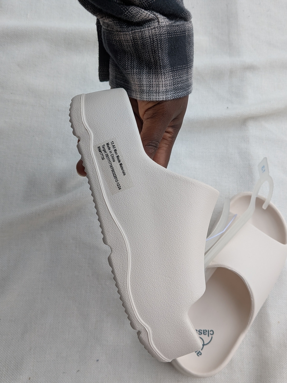 Art Class Off White Chunky Comfort Foam Pool Theo Slide Sandals Size 13 NWT - Picture 4 of 4
